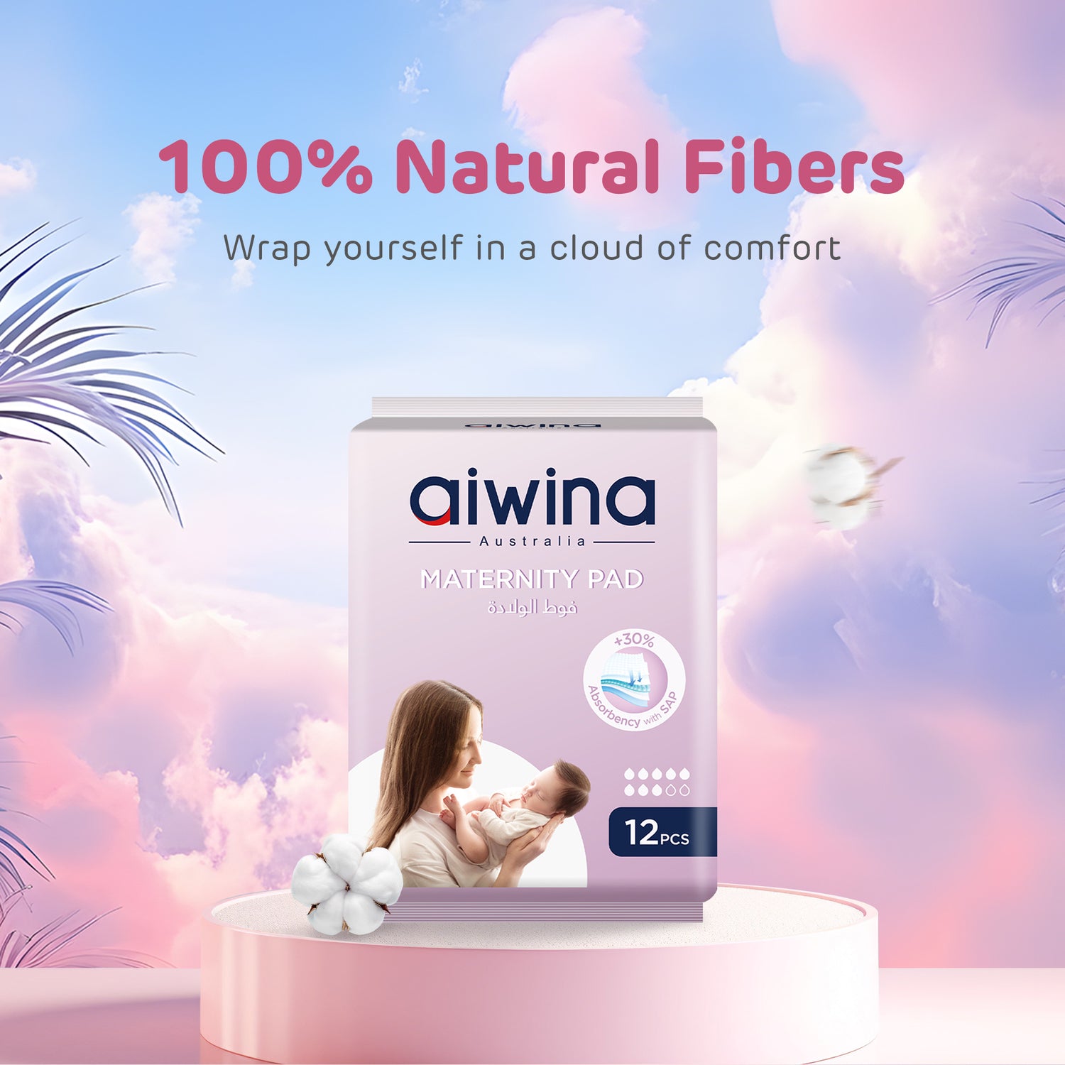 Aiwina Super Absorbent Wide Wings Maternity Pad
