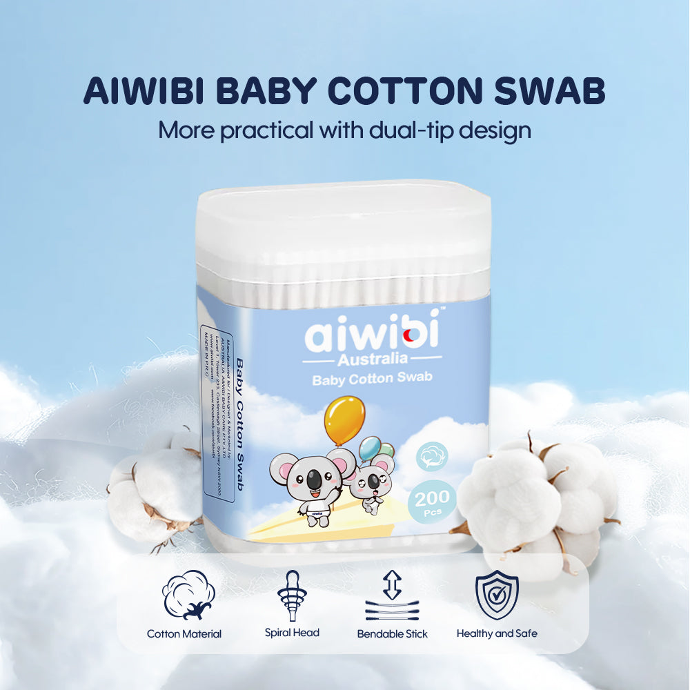 Aiwibi Cotton Swabs 200's (Koala Shape)
