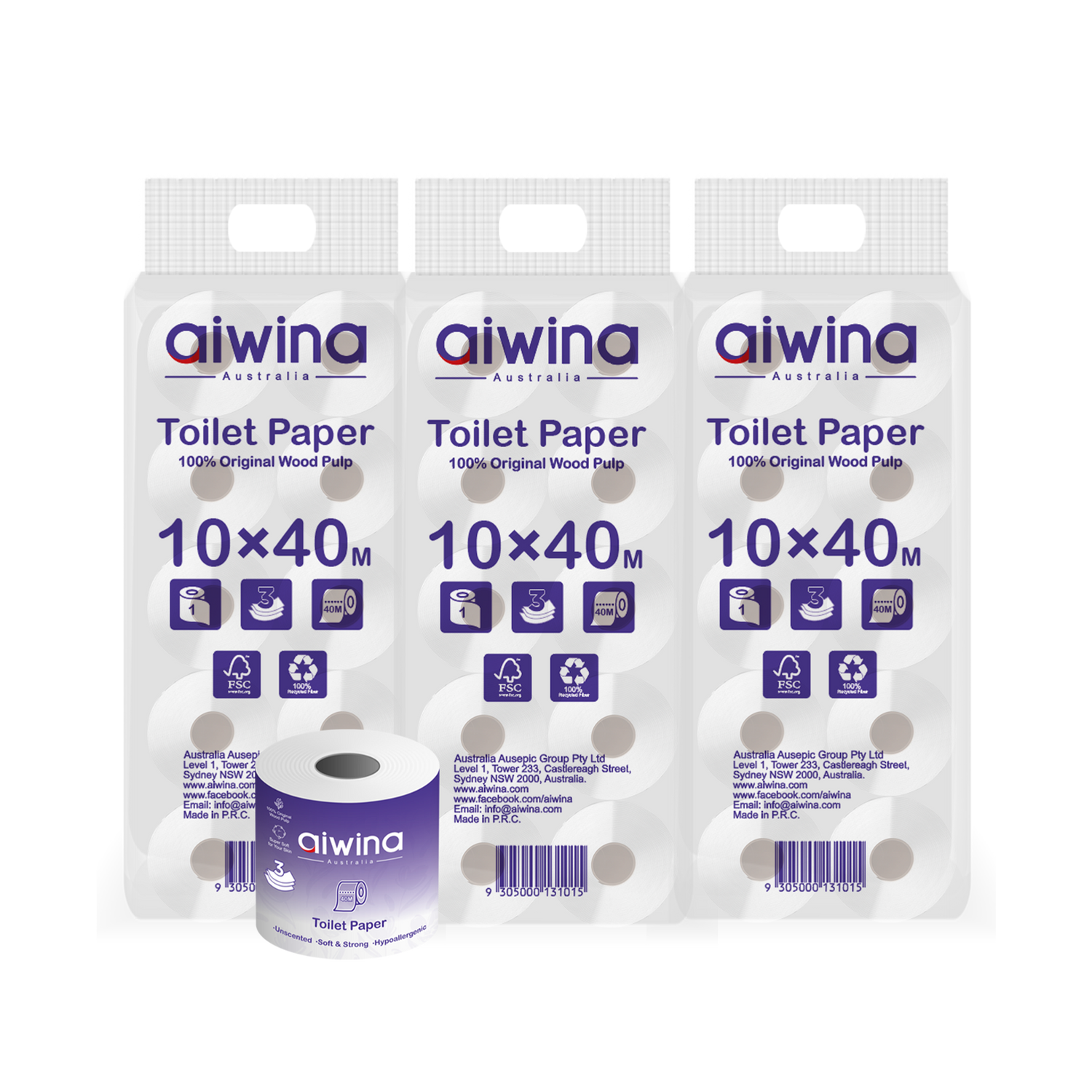 Aiwina Smooth Feel Extra Long Toilet Paper