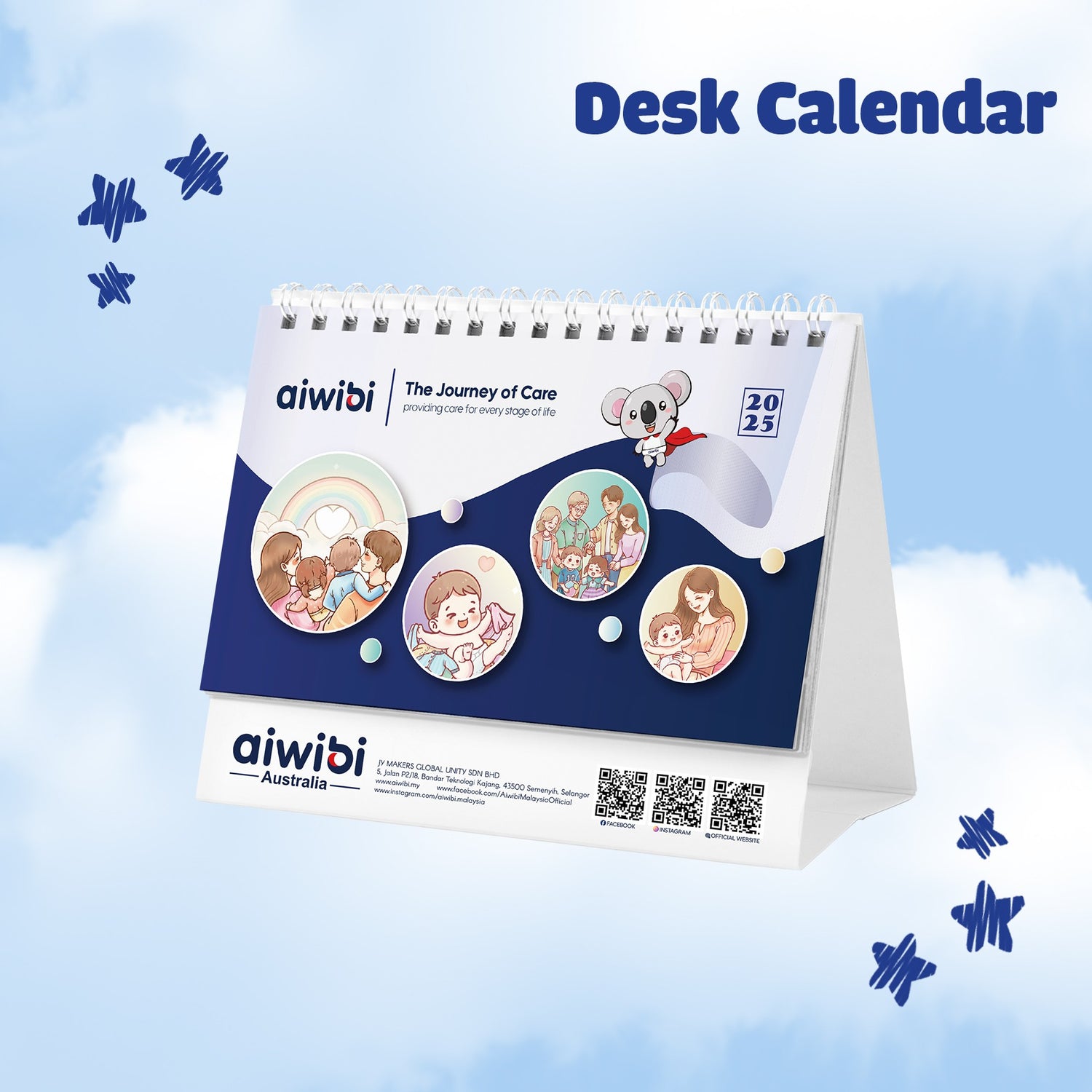 2025 Aiwibi Desk Calendar