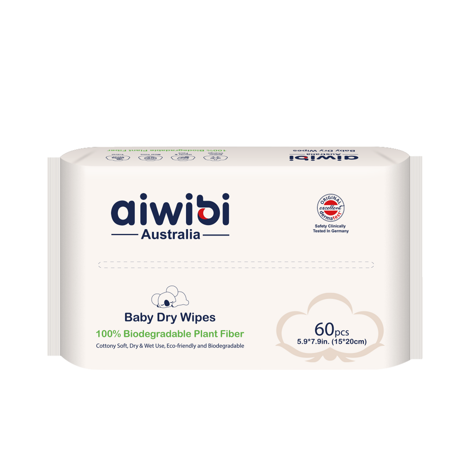 Aiwibi Baby Plant-Based Biodegradable Dry Wipes