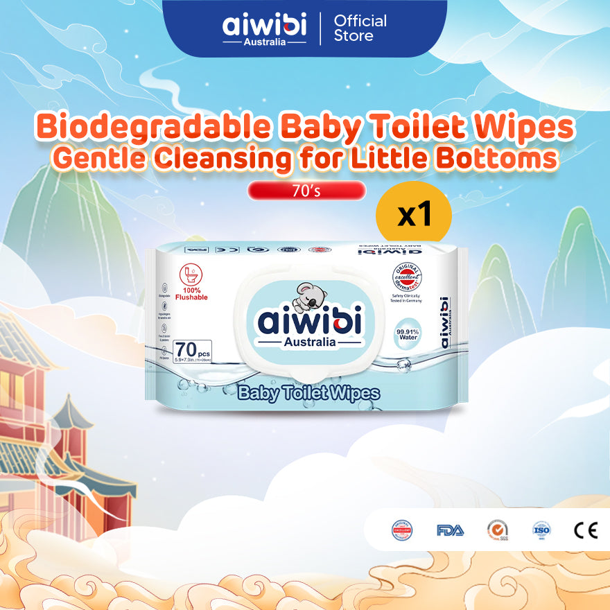 Aiwibi Baby Wet Wipes Toilet Wipes Aloe