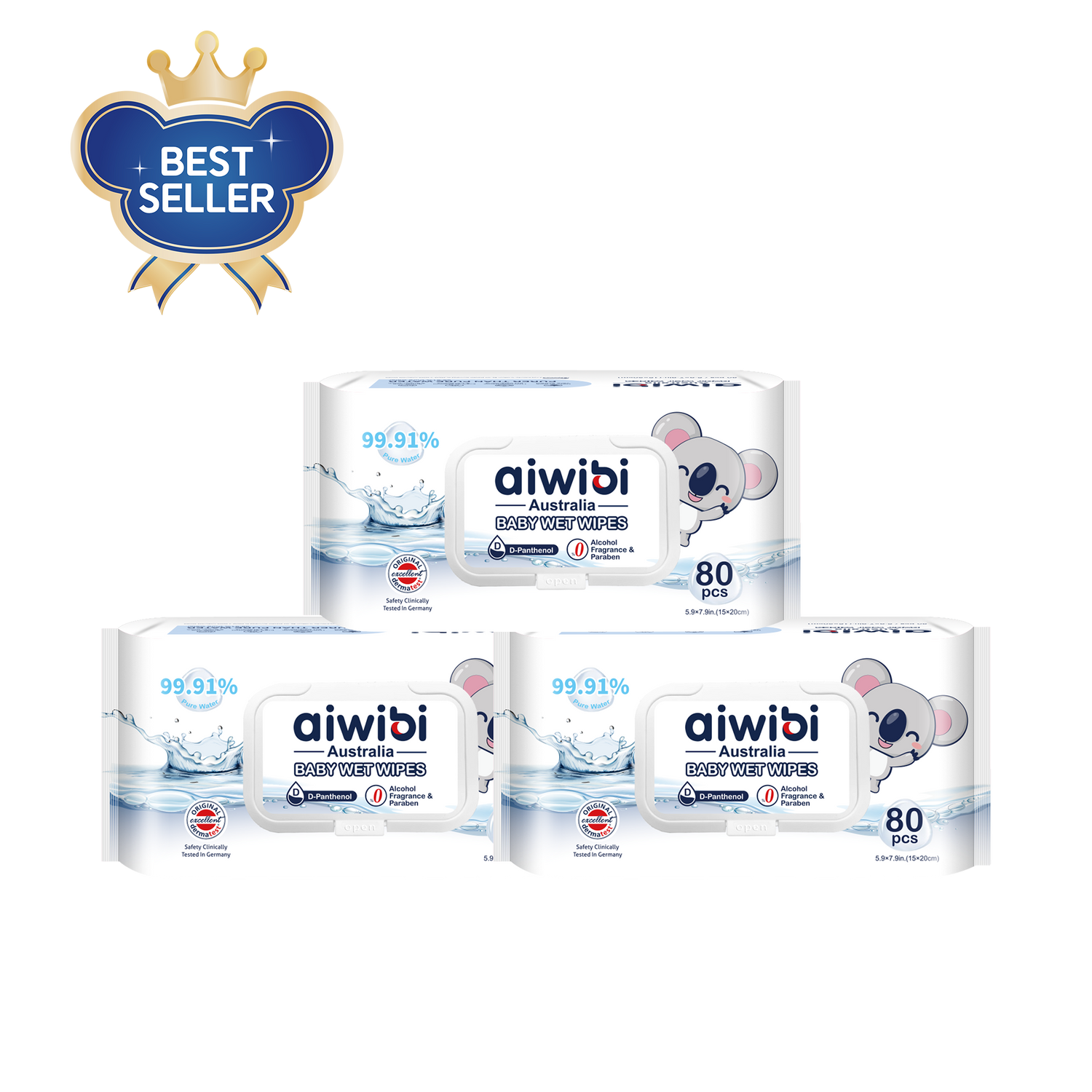 Aiwibi Baby 99.91% Pure Water Wipes (suitable for hand & mouth care)