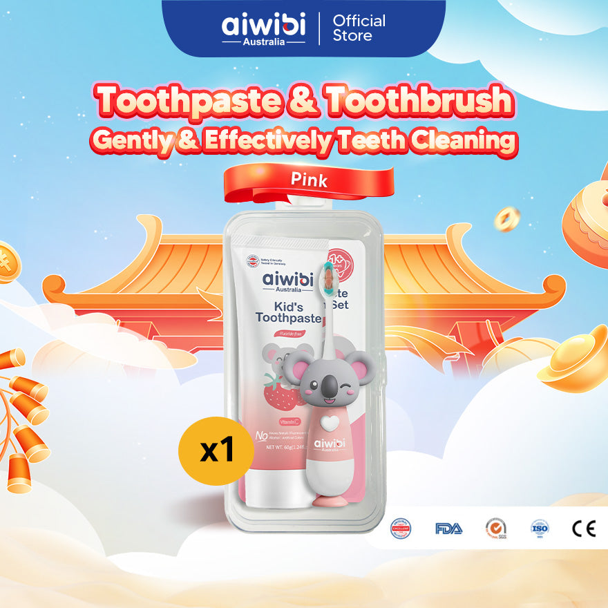 Aiwibi Kid's Toothpaste & Toothbrush Set