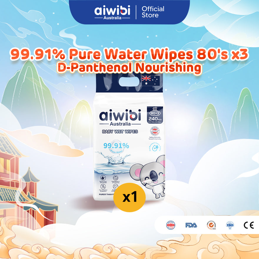 Aiwibi Baby 99.91% Pure Water Wipes