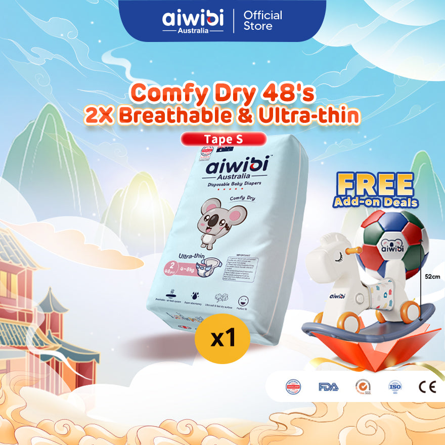 Aiwibi Baby Diapers Comfy Dry (Tape)