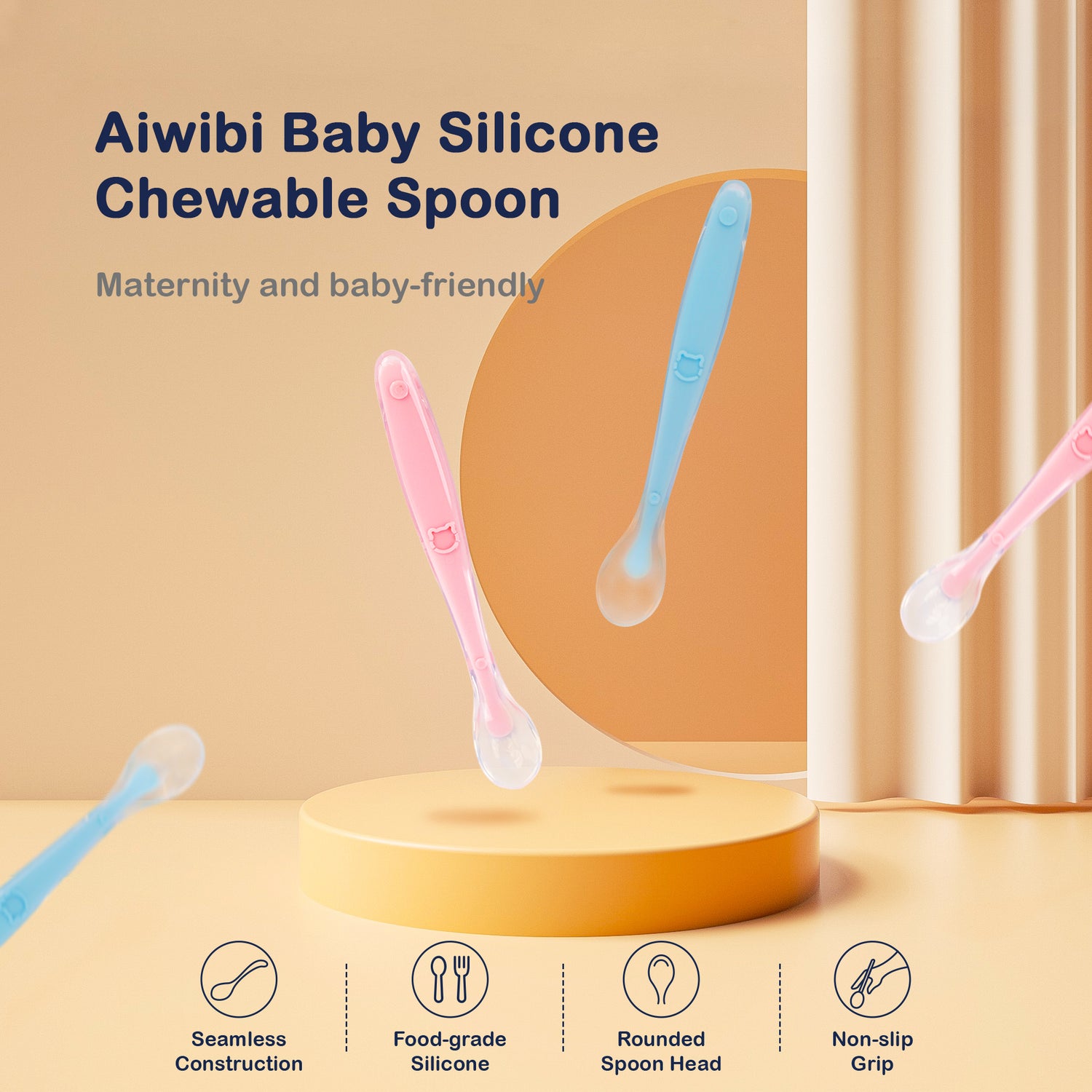 Aiwibi Baby Silicon Chewable Spoon L