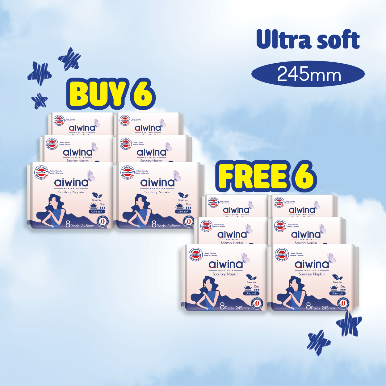 [BUY6FREE6] Aiwina Ultra Soft Sanitary Napkins