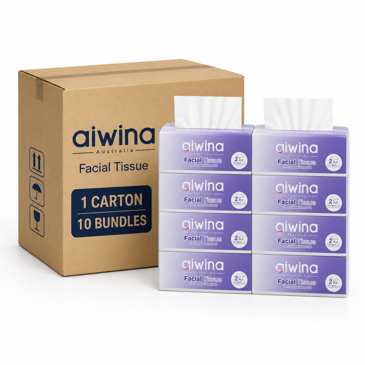 [CLEARANCE SALE] AIWINA Facial Tissue – Full Carton Only | 80 Packs