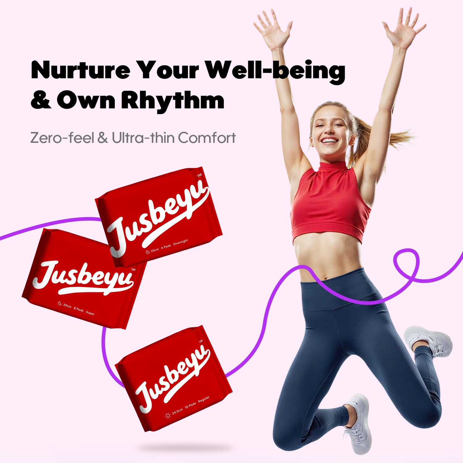 Jusbeyu Sanitary Pad (160mm|245mm|290mm|350mm)