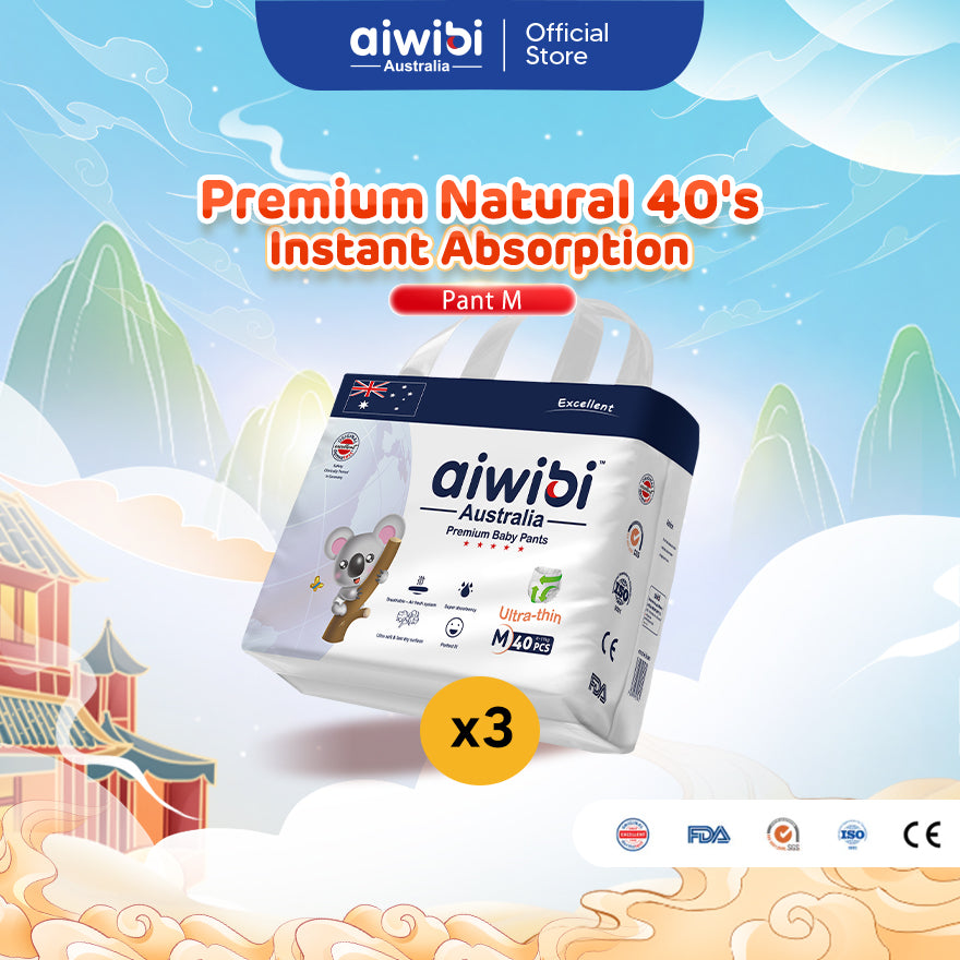 Aiwibi Baby Diapers Premium Natural (Pant)