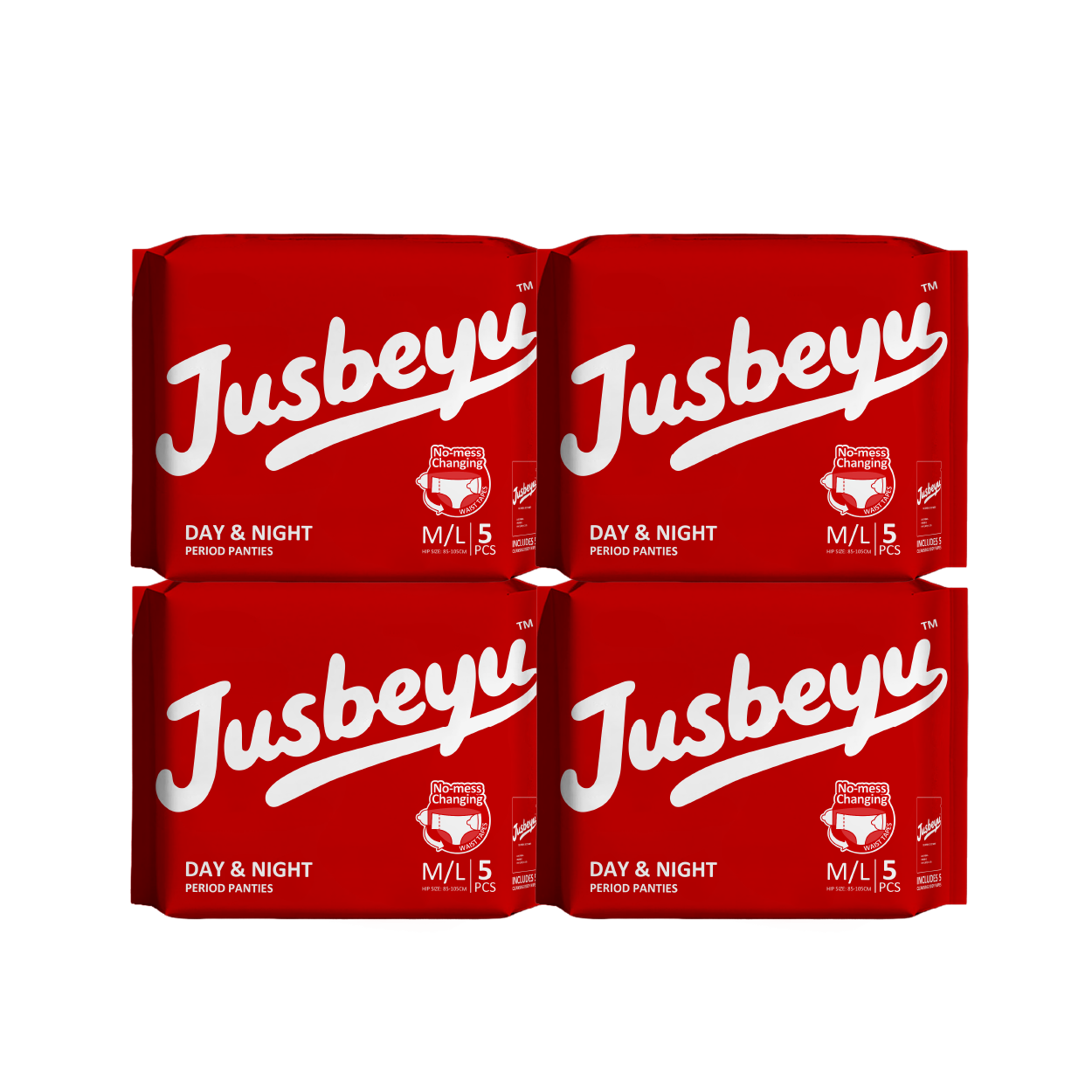 Jusbeyu Sanitary Day & Night Panties (M/L | L/XL)