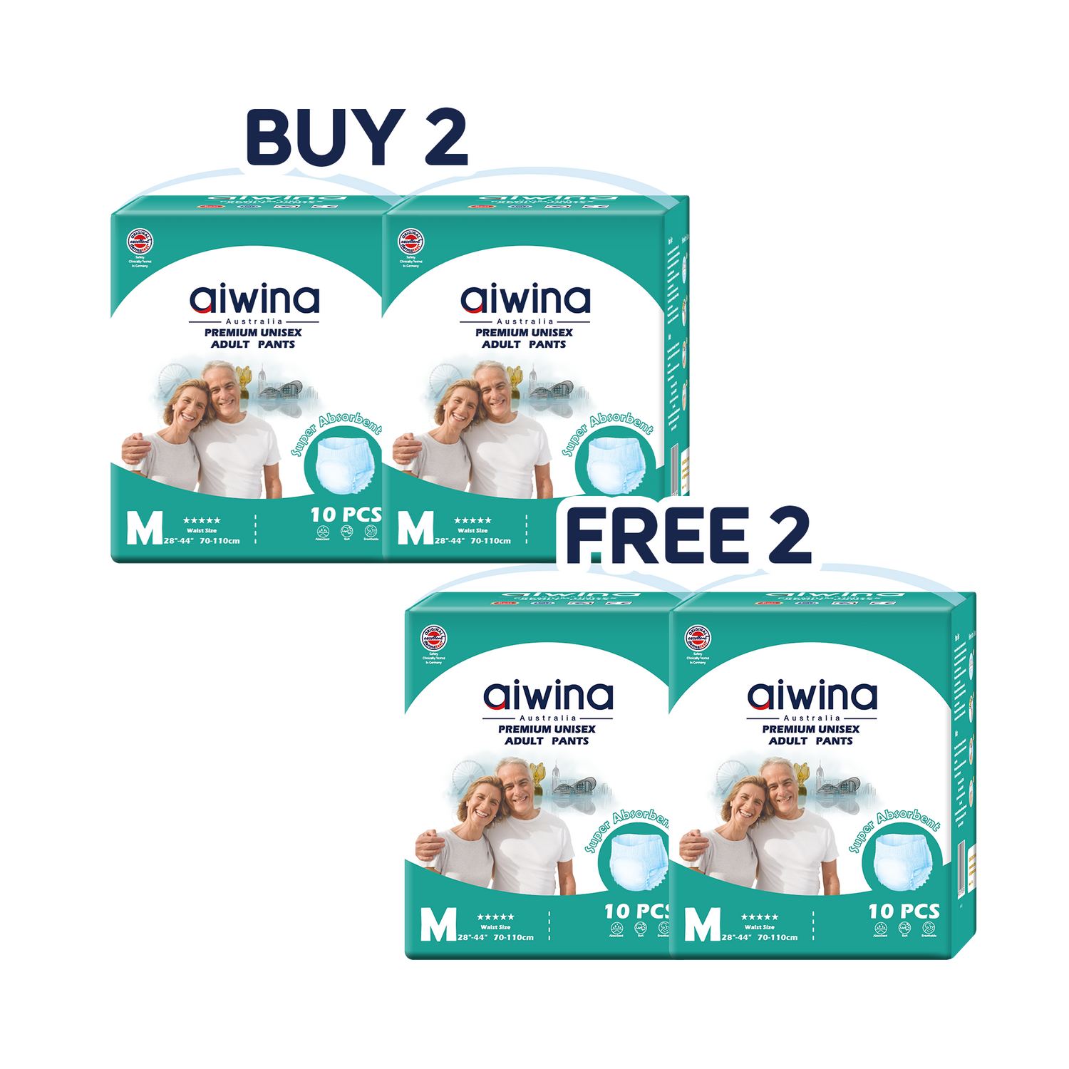 [BUY2FREE2] Aiwina Premium Unisex Adult Diapers Pants